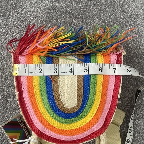 Rainbow Cross body bag mini zip fringe purse new with tag Target Pride Size Mini - Picture 11 of 13